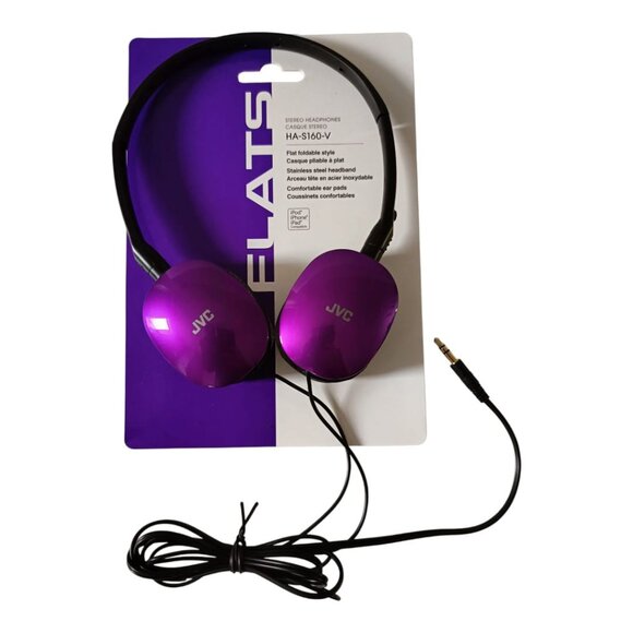 🎵 JVC HA-S160-V Purple Wired Headphones - Picture 3 of 7